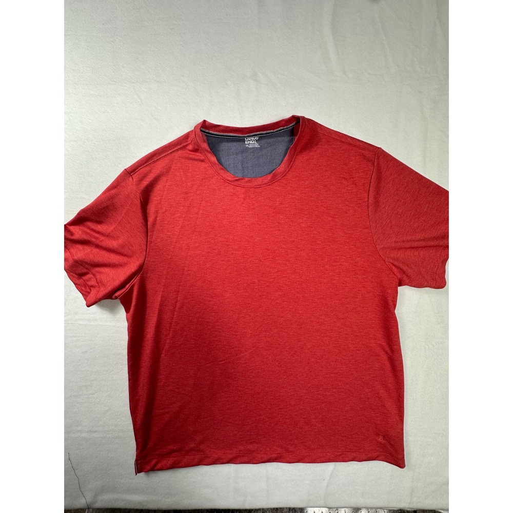 Lands End Men's Red Heathered Short Sleeve Crew Neck T-Shirt XXL‎